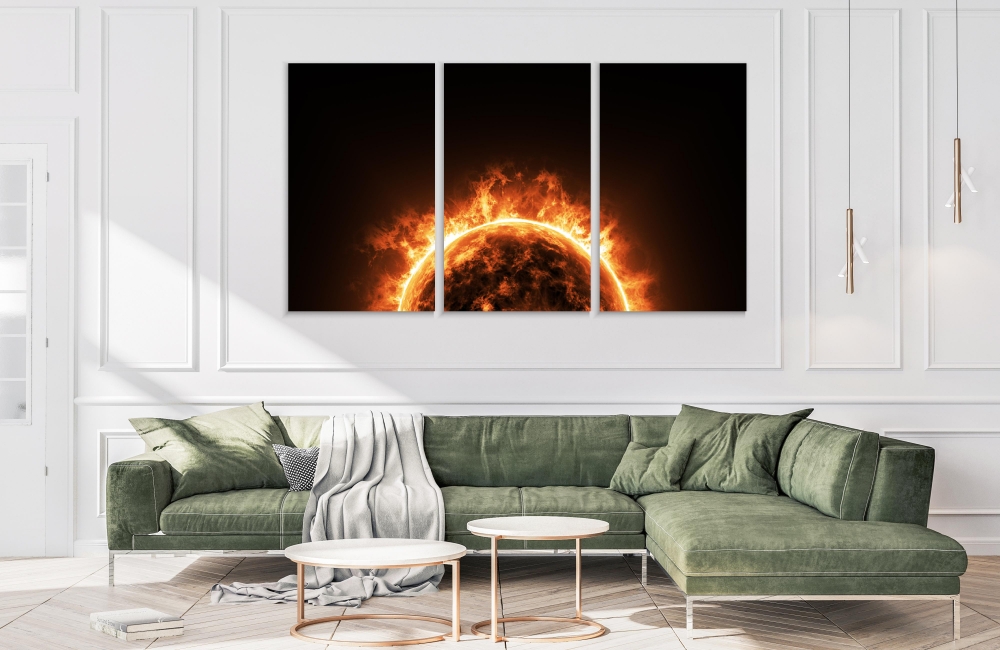 

Картина на холсте Модульные Модульная картина Sun Energy 3 картины 30х60 см.