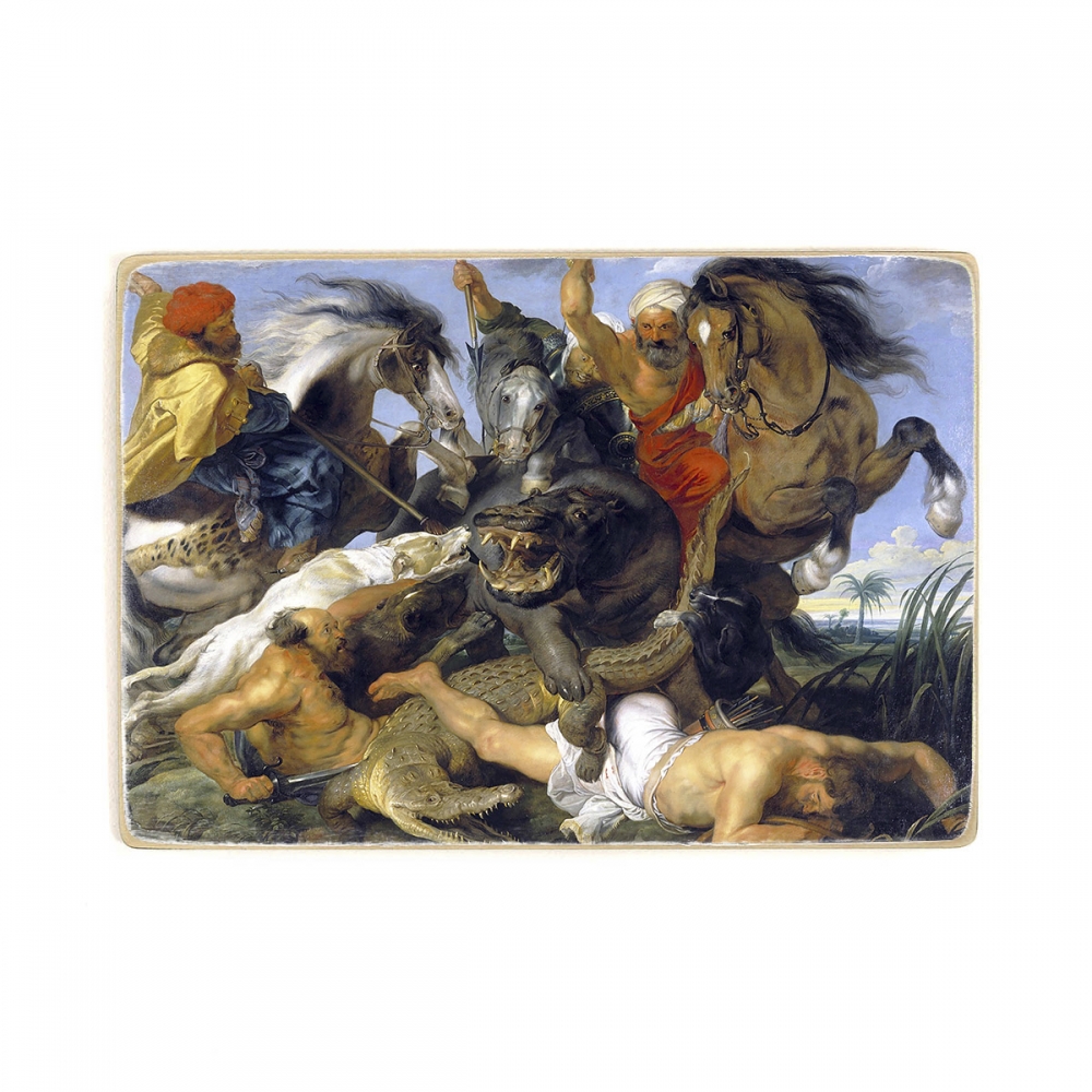 

Деревянный постер Искусство The Hippopotamus and Crocodile Hunt - Peter Paul Rubens (1577–1640) А1