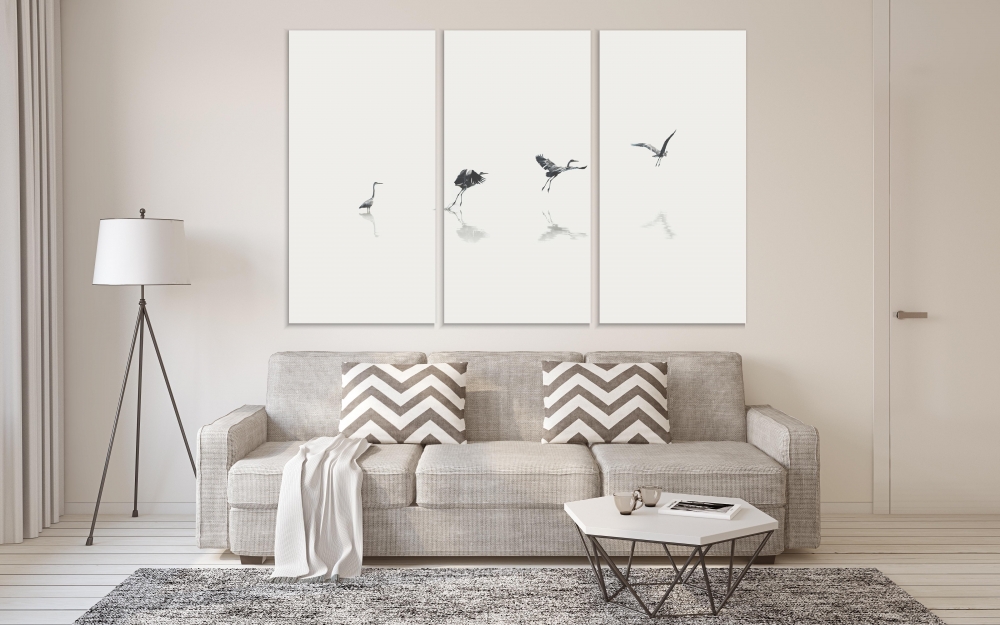 

Картина на холсте Модульные Модульная картина Flight Of Migratory Birds 3 картины 45х90 см.
