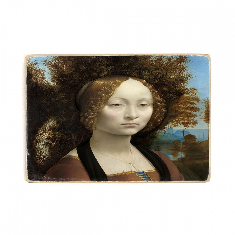

Деревянный постер Искусство Leonardo da Vinci - Ginevra de Benci А1