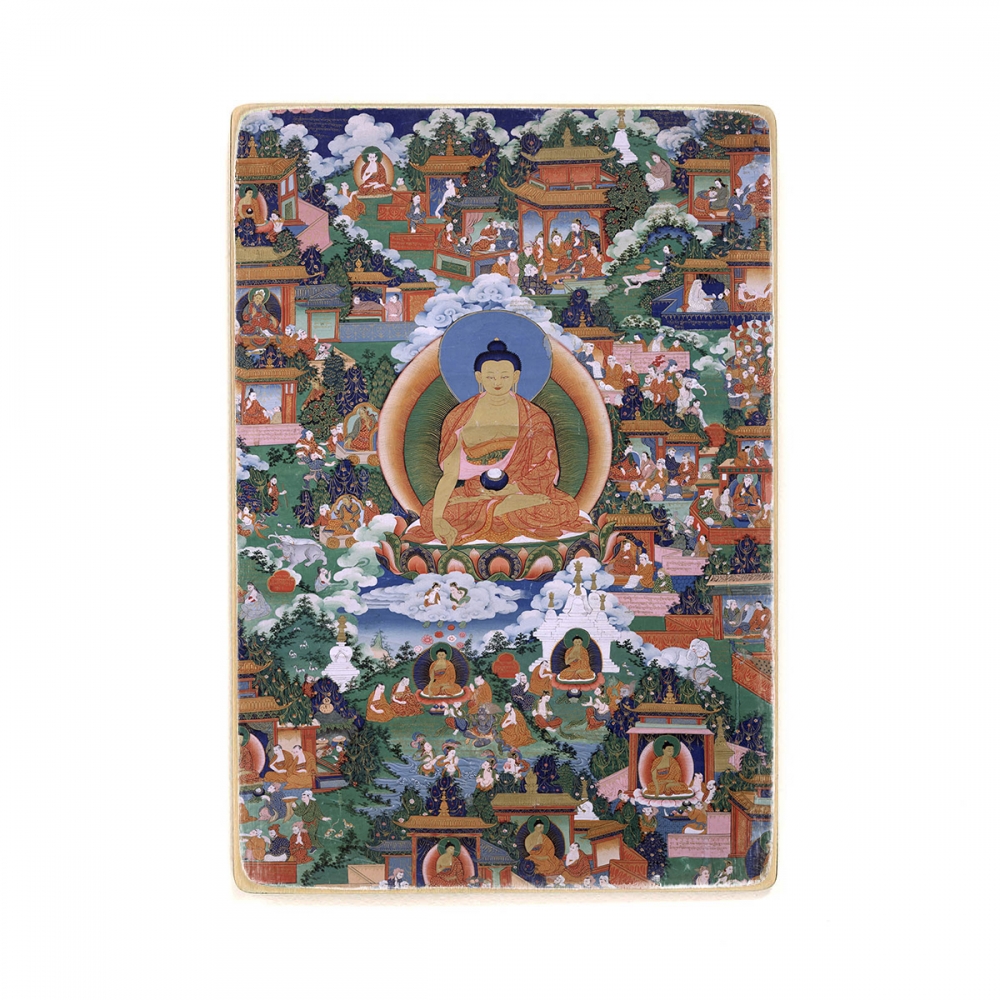 

Деревянный постер Искусство Shakyamuni Buddha with Avadana Legend Scenes А2