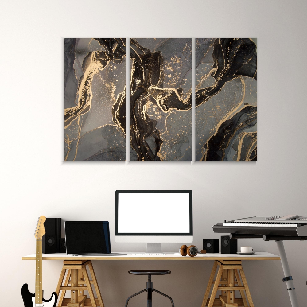 

Картина на холсте Модульные Модульная картина Fluid Painting 3 картины 30х60 см.