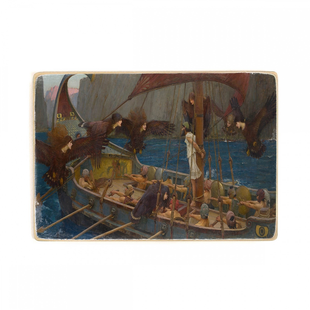

Деревянный постер Искусство John William Waterhouse - Ulysses and the Sirens А1