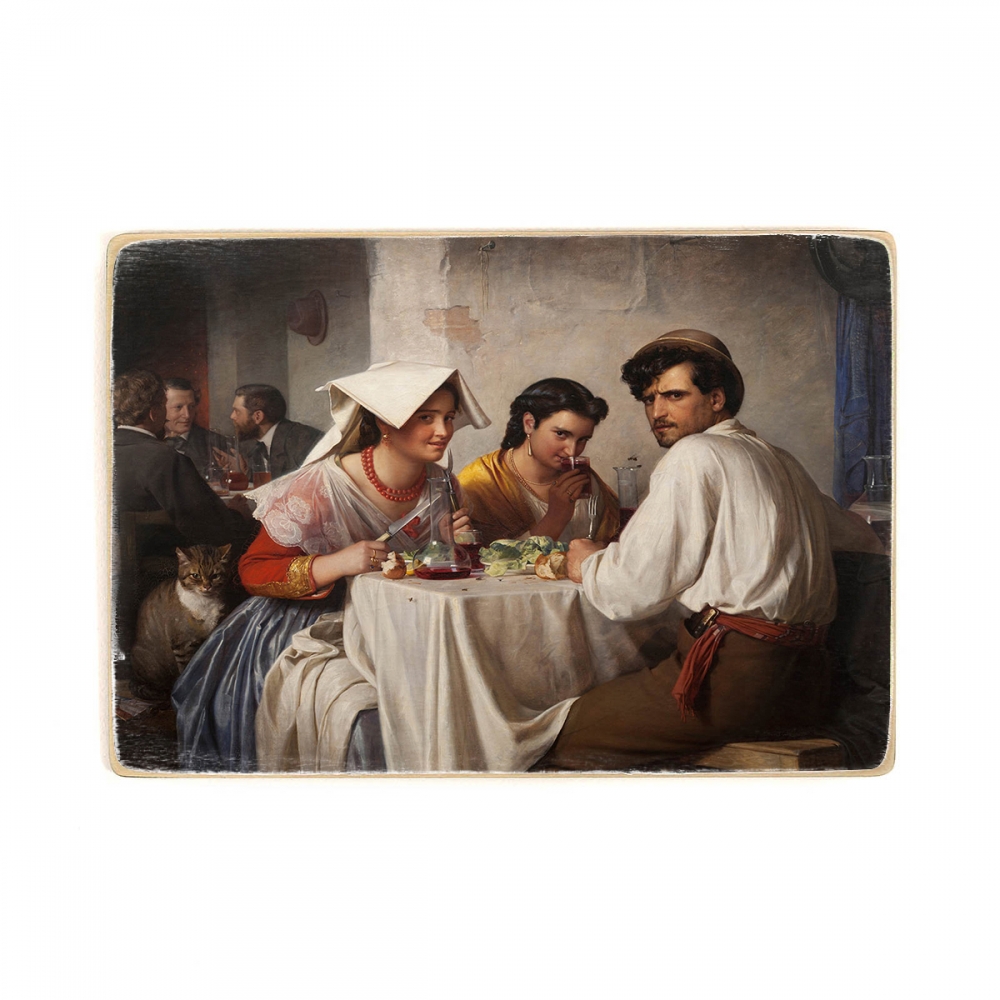 

Деревянный постер Искусство Carl Bloch - In a Roman Osteria А1