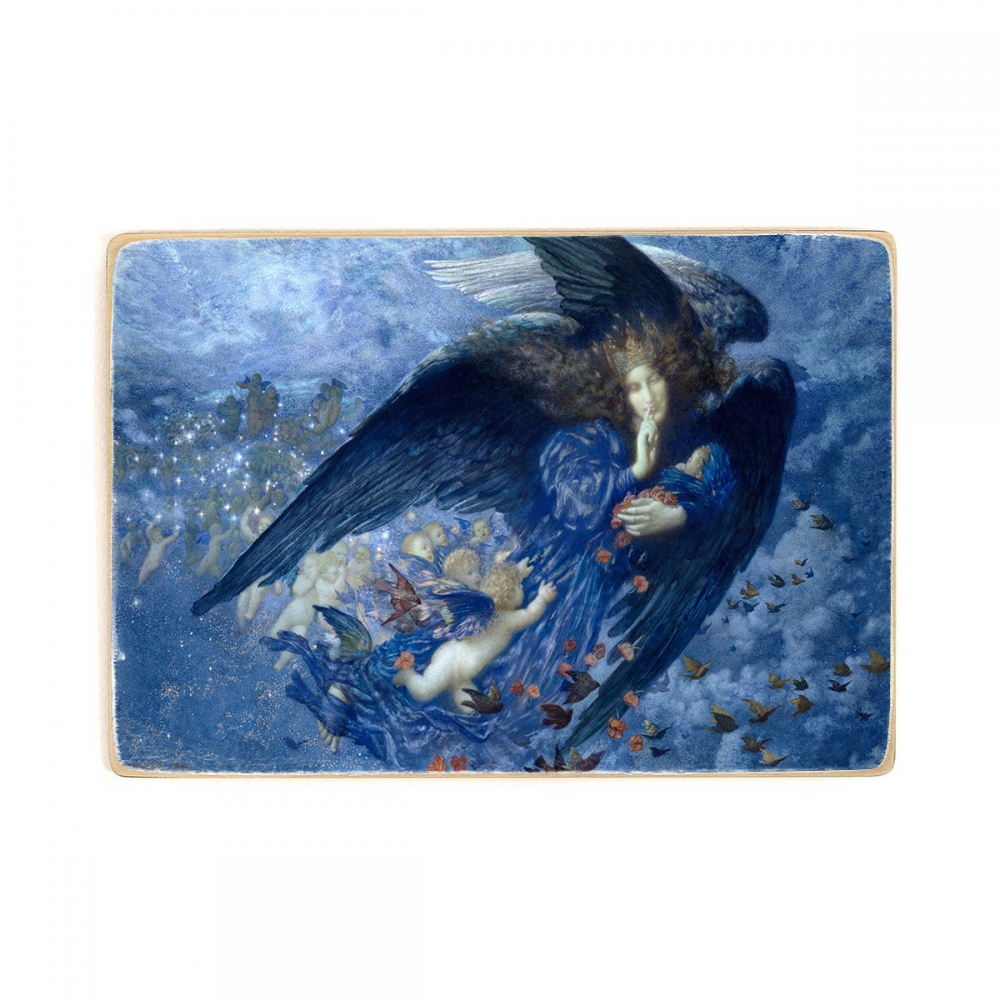 

Деревянный постер Искусство Edward Robert Hughes - Night with her Train of Stars А2
