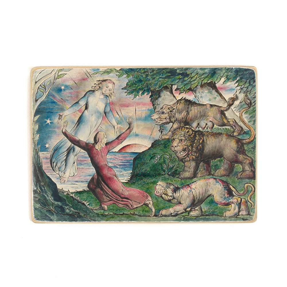 

Деревянный постер Искусство William Blake - Dante running from the three beasts А2