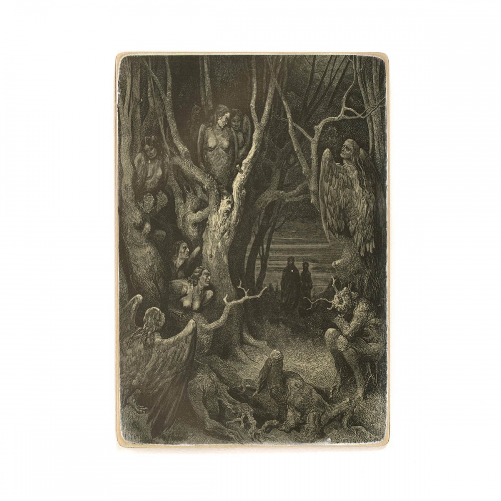 

Деревянный постер Искусство Gustave Dore - The Brute Harpies А1