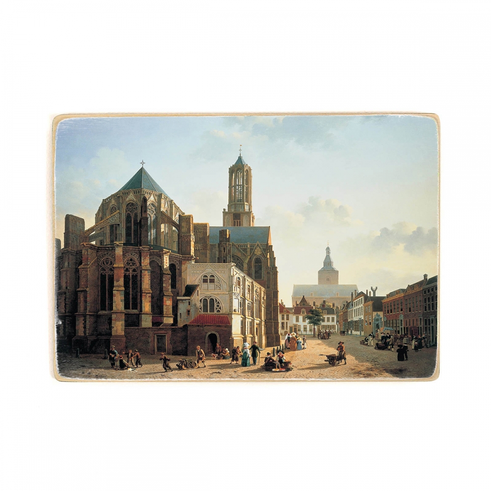 

Деревянный постер Искусство Jan Hendrik Verheyen - View of the choir and tower of Utrecht Cathedral А1