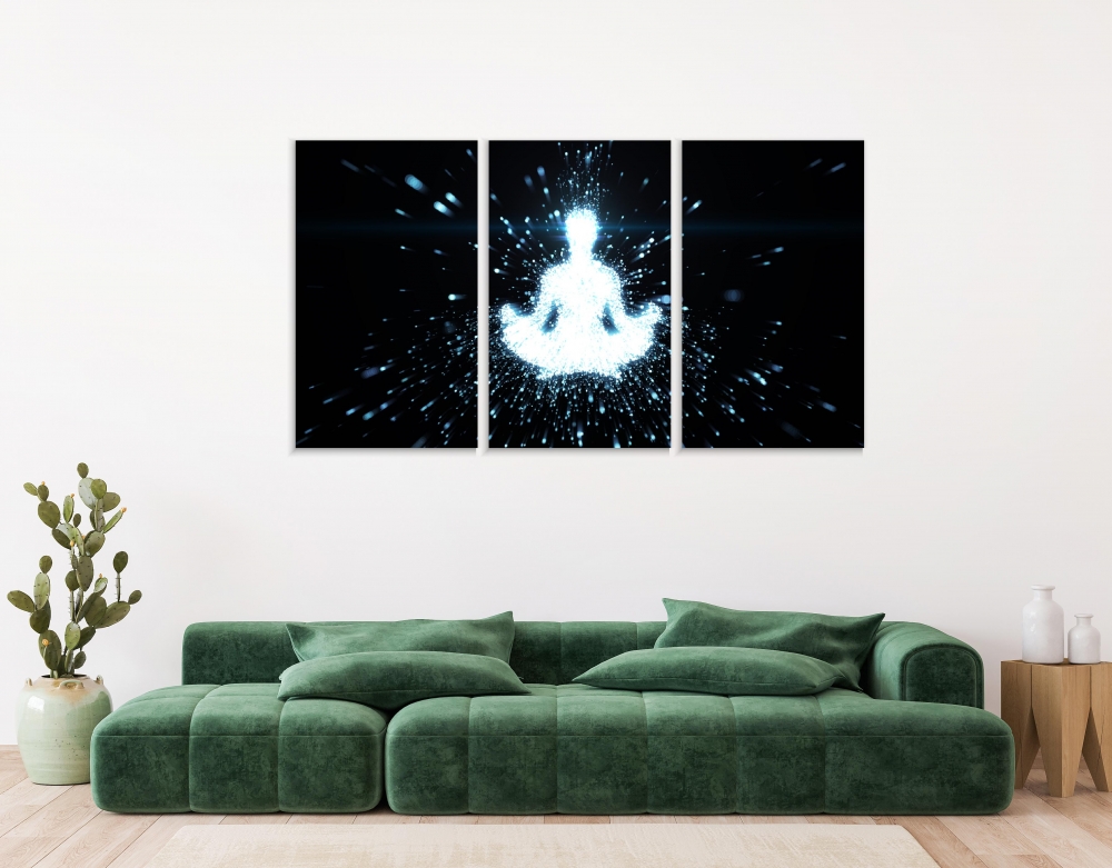 

Картина на холсте Модульные Модульная картина The Energy Of Meditation 3 картины 45х90 см.