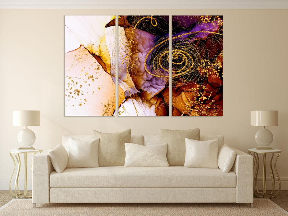 

Картина на холсте Модульные Модульная картина Golden Ratio 3 картины 70х140 см.