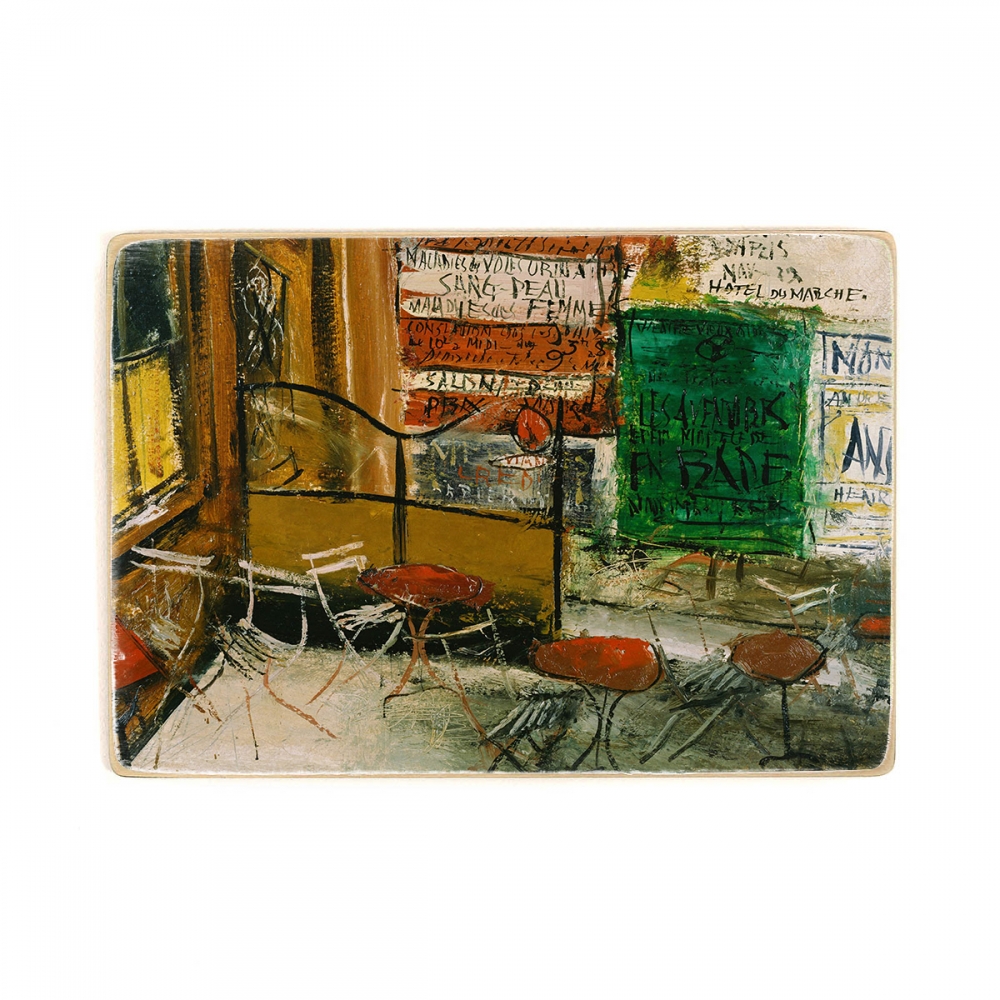 

Деревянный постер Искусство Saeki Yuzo - Café Terrace with Posters А2