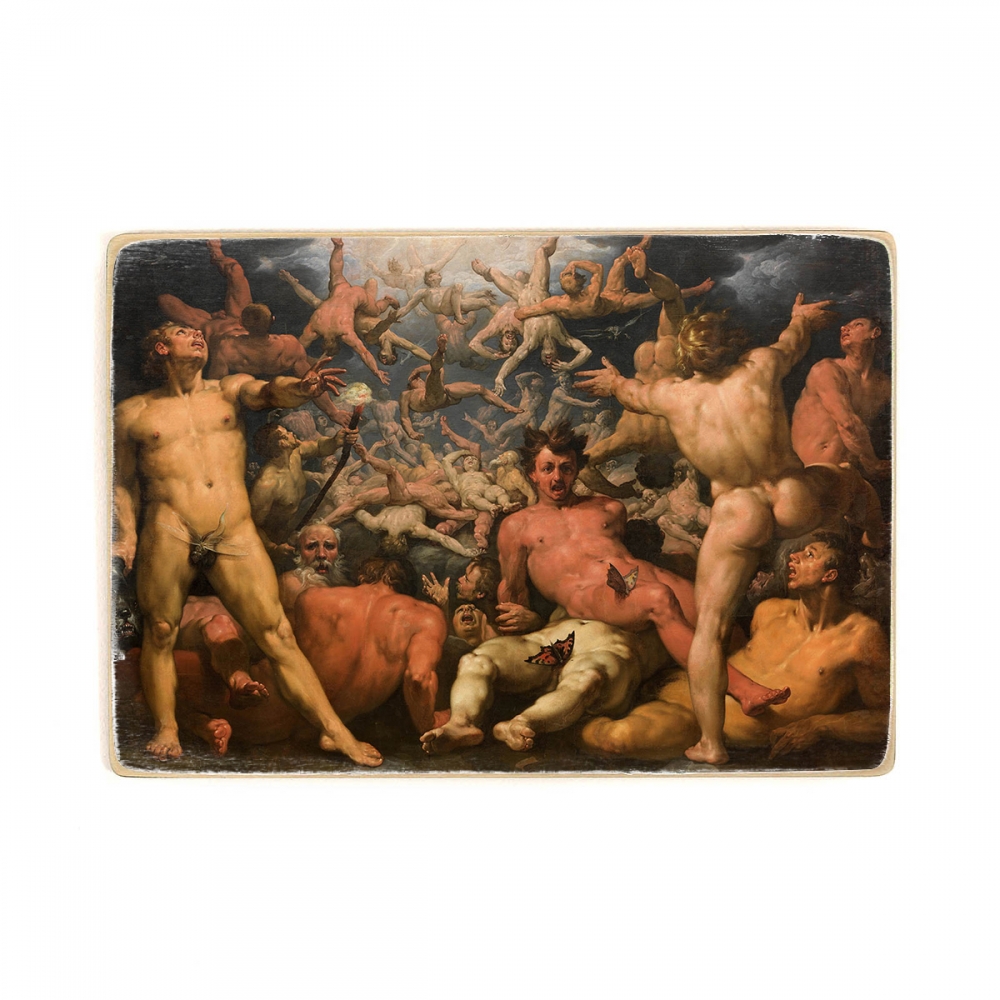 

Деревянный постер Искусство Cornelis Cornelisz. van Haarlem - The Fall of the Titans А1