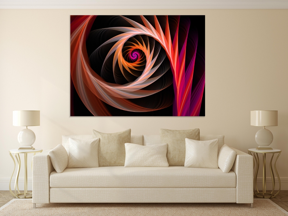 

Картина на холсте Абстракция Abstract Fractal 75х100 см.