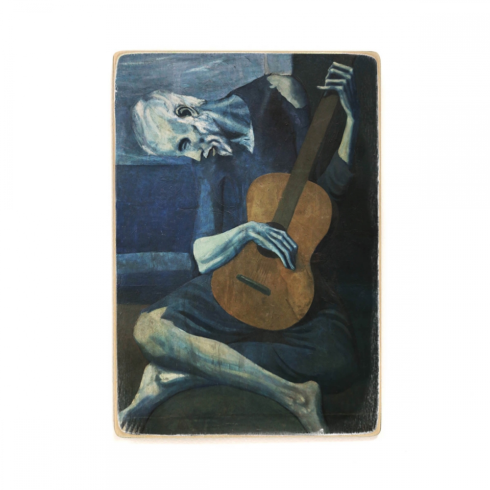 

Деревянный постер Искусство The Old Guitarist is an oil painting - Pablo Picasso (1903-1904) А1