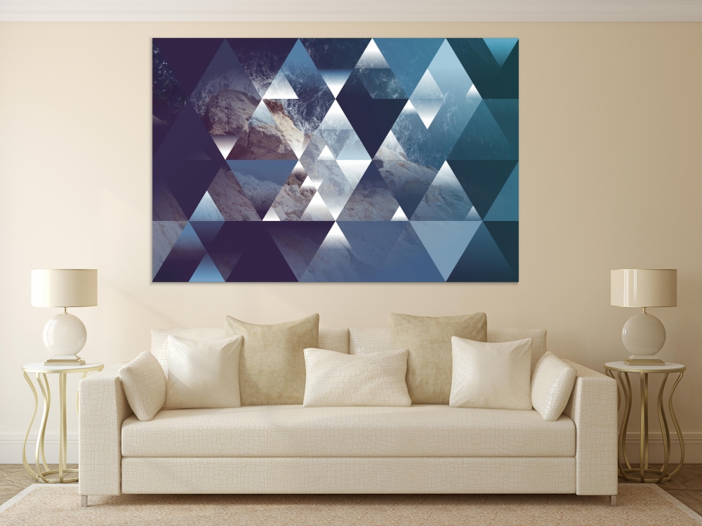 

Картина на холсте Абстракция Abstract Marine Geometric 90х120 см.