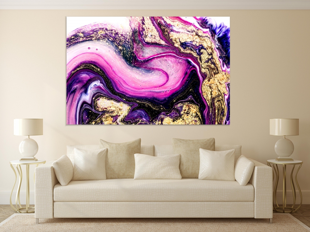 

Картина на холсте Абстракция Purple Swirl Pattern 110х150 см.