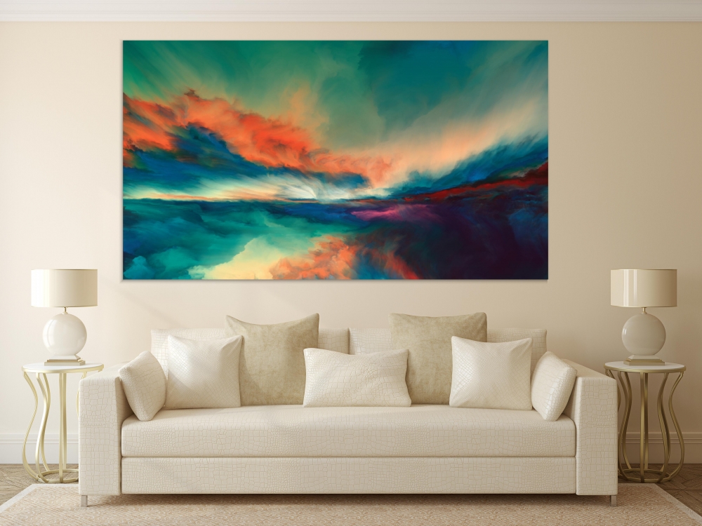 

Картина на холсте Абстракция Sunsets Never 40х80 см.