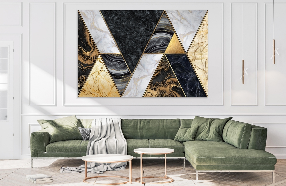 

Картина на холсте Абстракция Geometric Marble Illustration 90х120 см.