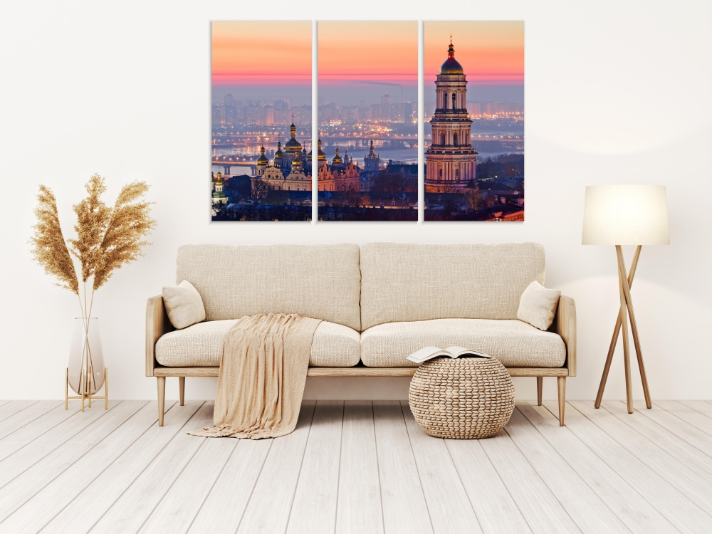 

Картина на холсте Модульные Модульная картина View Sunrise 3 картины 40х80 см.