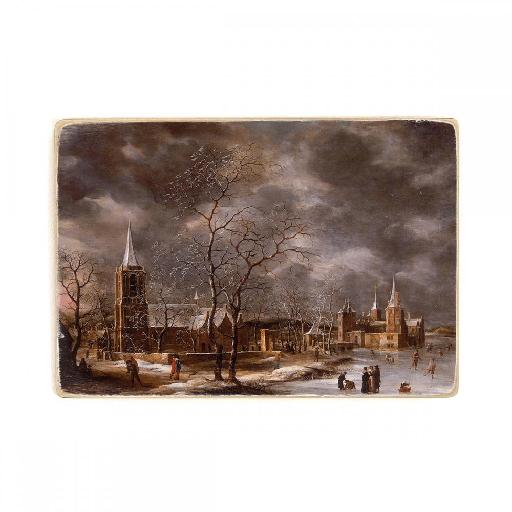 

Деревянный постер Искусство Jan Beerstraten - Warmond Castle in a Winter Landscape А2