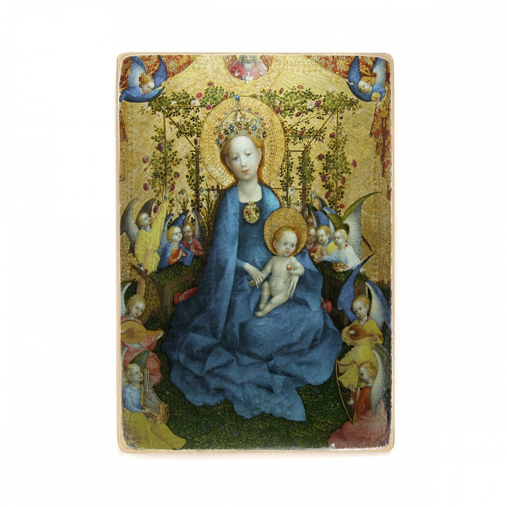 

Деревянный постер Искусство Stefan Lochner - Madonna of the Rose Bower (c. 1448) А2