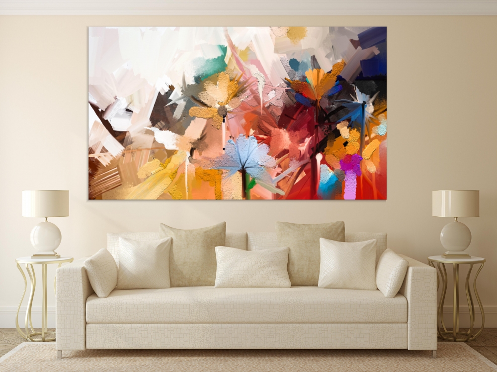 

Картина на холсте Абстракция Spring Flower 110х150 см.
