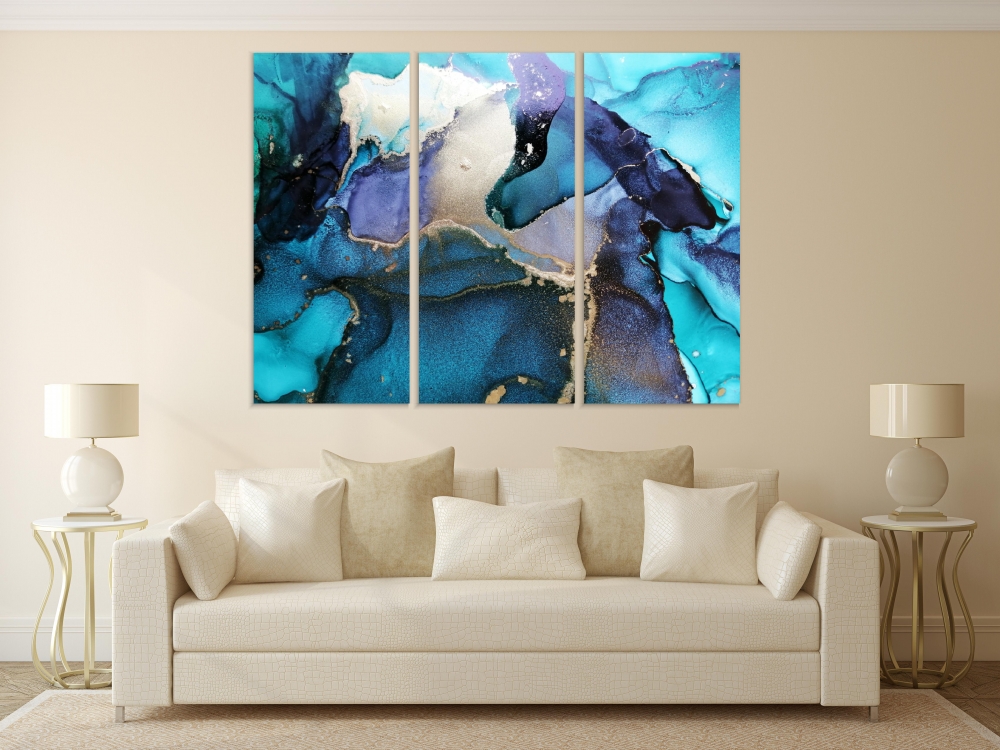 

Картина на холсте Модульные Модульная картина Abstract Mosaic 3 картины 25х50 см.