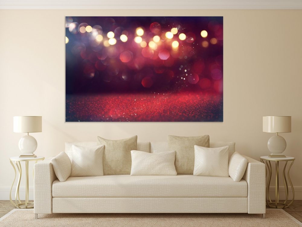 

Картина на холсте Абстракция Red Glitter 75х100 см.