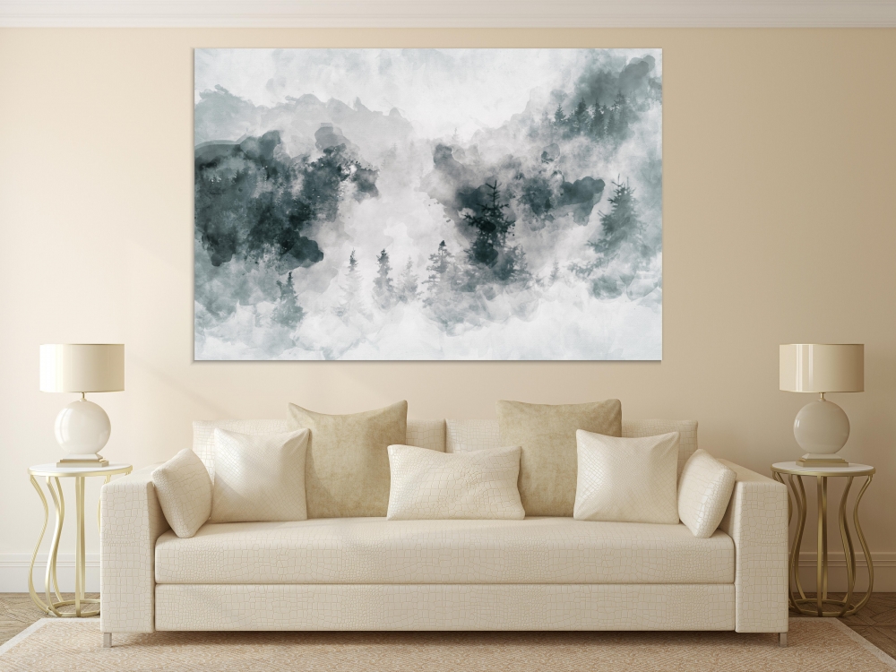 

Картина на холсте Абстракция Dark Forest With Trees 50х65 см.