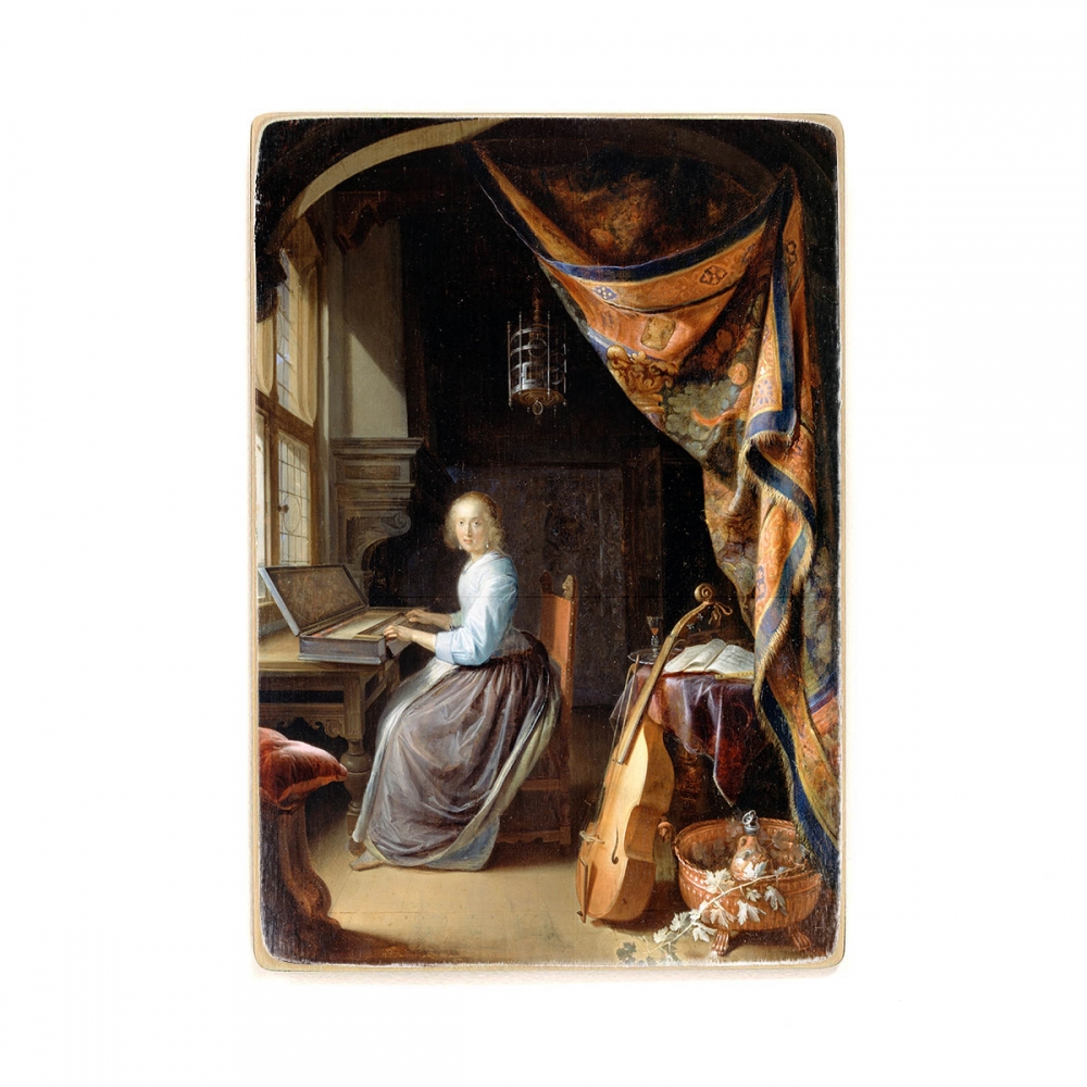 

Деревянный постер Искусство Dou, Gerrit - A Woman playing a Clavichord А2
