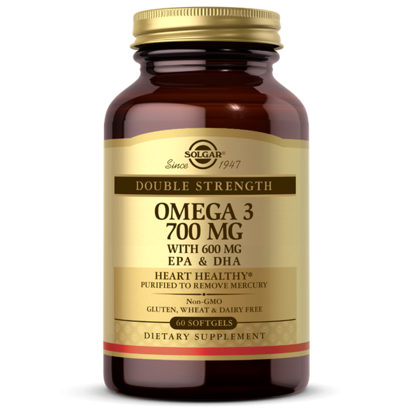 

Рыбий жир Омега 3 Omega-3 Solgar двойная сила 700 мг 60 капcул (SOL232)