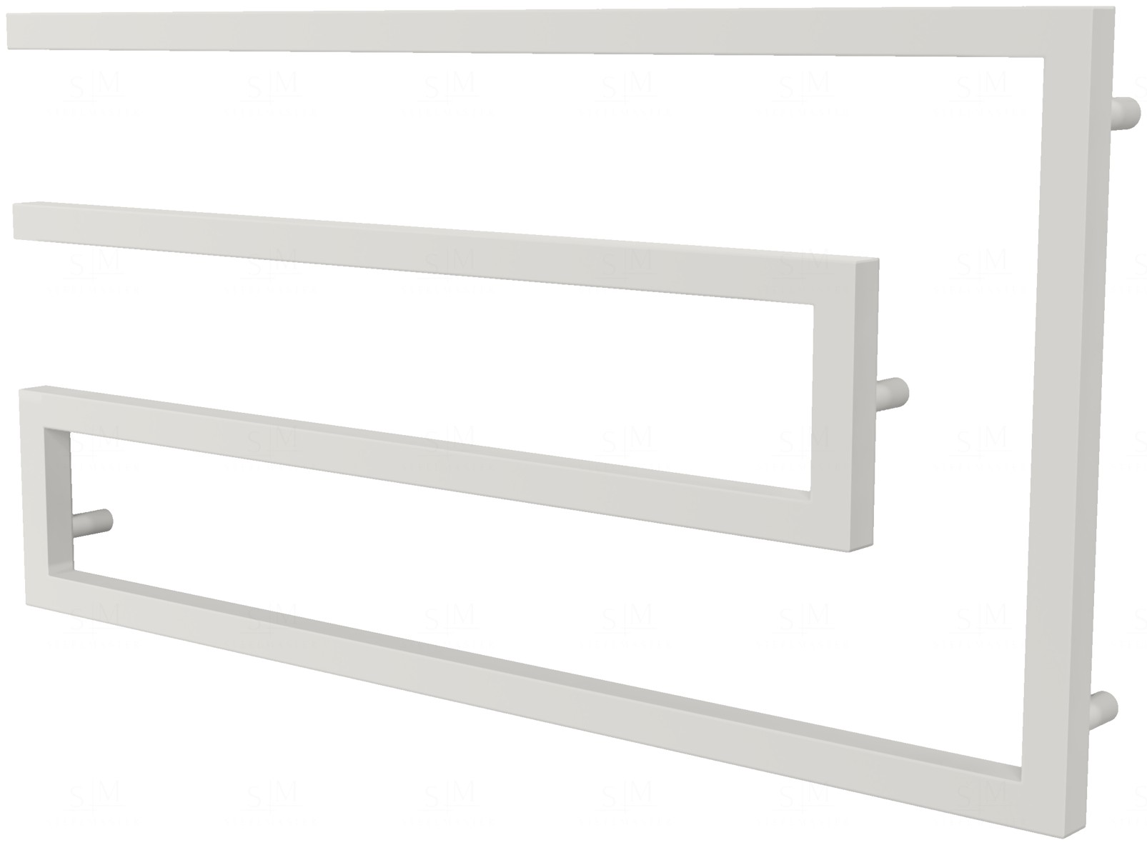

Белый полотенцесушитель Phyton 7 RAL9016 змейка 510x1000, white
