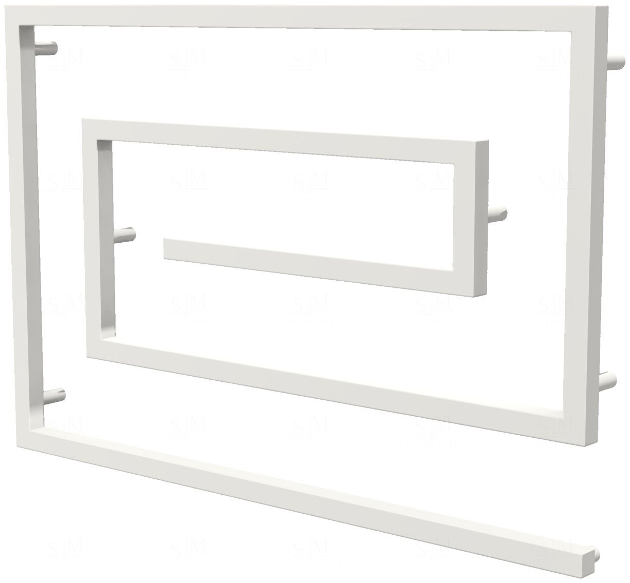 

Сушилка для полотенец Cyclone 9 белая RAL9016 змейка 670x1000, white