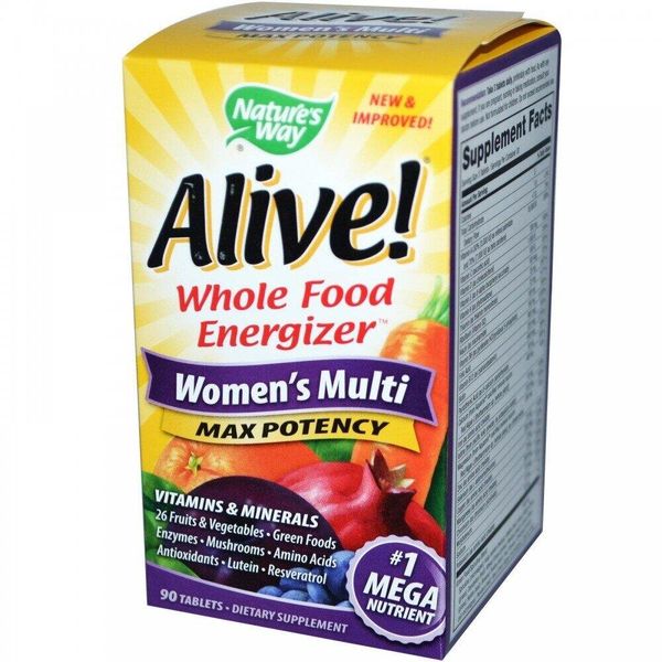 

Мультивитамины для женщин Alive! Women's Max Potency Nature's Way 90 таблеток (NW026)