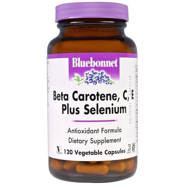 

Бета-каротин C Е+Селен Beta Carotene C E Plus Selenium Bluebonnet Nutrition 120 капсул (BB009)