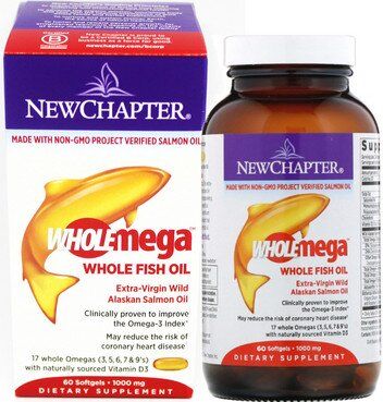 

Жир аляскинского лосося Wholemega Fish Oil Chapter 1000 мг 60 капсул (NCR021)