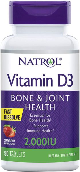 

Витамин D3 Vitamin D3 Fast Dissolve Strawberry Flavor Natrol клубника 2000 МЕ 90 таблеток (NTRL090)