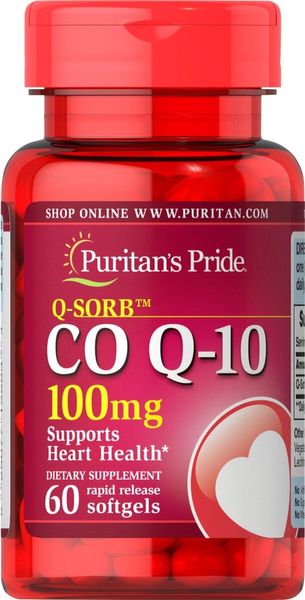 

Коэнзим Q-10 Q-SORB Co Q-10 Puritan's Pride 100 мг 60 капсул (PP150)