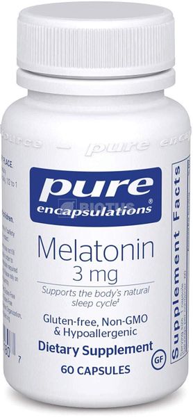 

Мелатонин Melatonin Pure Encapsulations 3 мг 60 капсул (PE069)