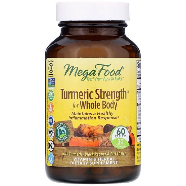

Куркумин Turmeric Strength for Whole Body MegaFood 60 таблеток (MF033)
