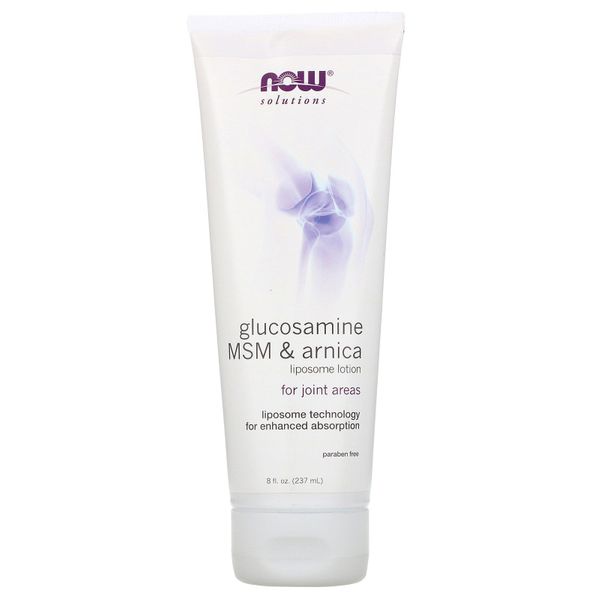 

Липосомный лосьон с глюкозамином МСМ и арникой Glucosamine, MSM and Arnica Liposome Lotion Now Foods 237 мл (NF246)
