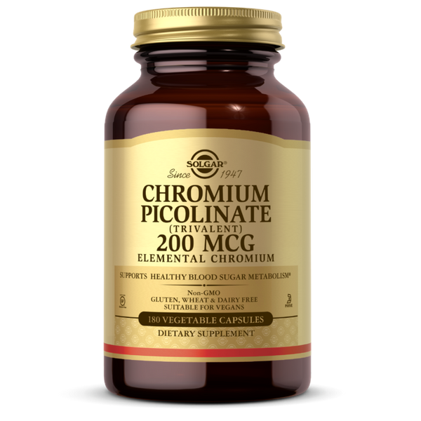 

Хром пиколинат Chromium Picolinate Solgar 200 мкг 180 капсул (SOL269)