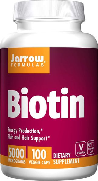 

Витамин В7 Биотин Biotin Jarrow Formulas 5000 мкг 100 капсул (JF101)