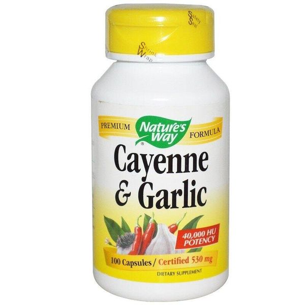 

Кайенский перец и чеснок Cayenne & Garlic Nature's Way 530 мг 100 капсул (NW011)