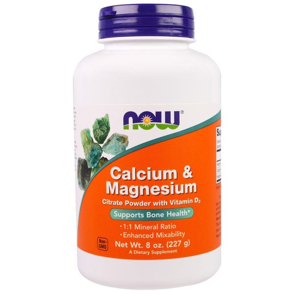 

Кальций и магний Calcium & Magnesium Citrate Now Foods 1:1 227 г (NF327)