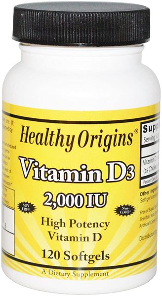 

Витамин D3 Vitamin D3 Healthy Origins 2000 МЕ 120 капсул (HO126)