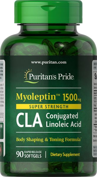 

Конъюгированная линолевая кислота Myo-Leptin CLA Puritan's Pride 1500 мг 90 капсул (PP453)