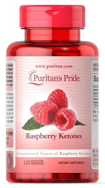 

Малиновые Кетоны Raspberry Ketones Puritan's Pride 100 мг 120 капсул (PP136)