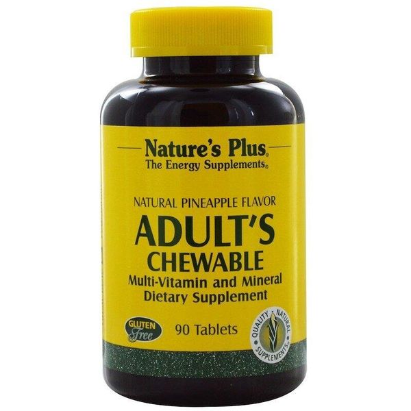 

Витамины для взрослых Adults Multi-Vitamin Chewable Nature's Plus ананас 90 таблеток (NP070)