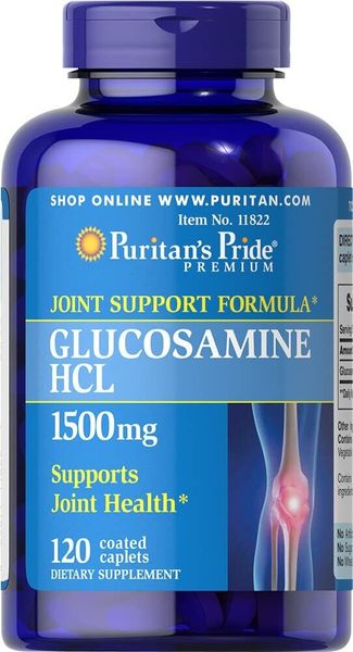 

Глюкозамин Glucosamine HCL Puritan's Pride 1500 мг 120 каплет (PP360)